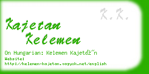 kajetan kelemen business card